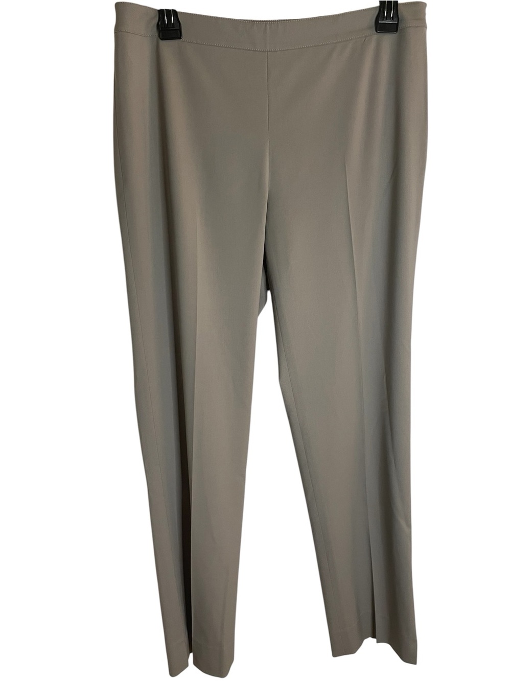Lafayette 148 New York Taupe Straight-Leg Trousers Side Zipper Size 6 Bleecker